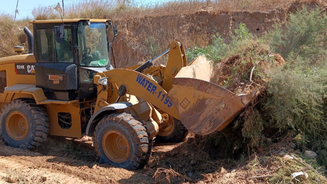 أعمال بلدية البريج بالتعاون مع مصلحة مياه بلديات الساحل